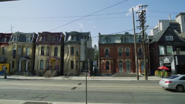 Épületek Dundas Streeten Torontóban — Stock videók