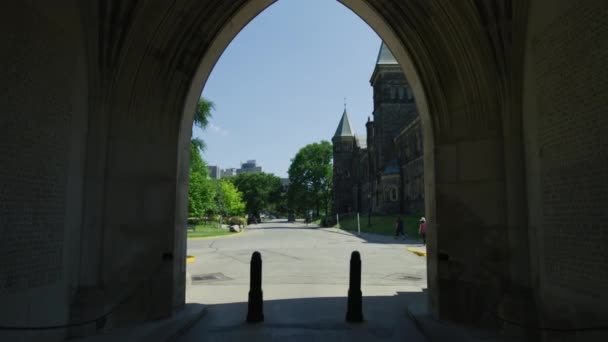 Die Universität Von Toronto Toronto Kanada — Stockvideo