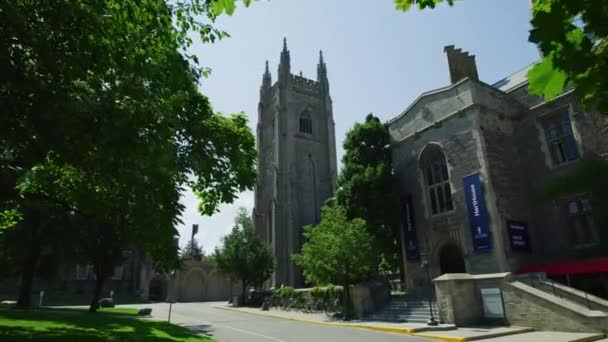 Hart House Soldiers Tower Universiteit Van Toronto — Stockvideo