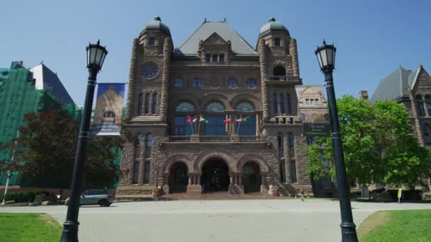 Законодательное Здание Онтарио Торонто — стоковое видео