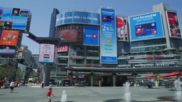 Digital Billboards Buildings Toronto — Stock Video