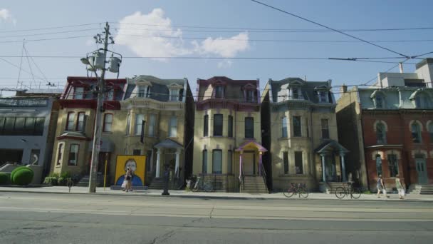 Toronto Daki Dundas Caddesi Nin Batısındaki Binalar — Stok video