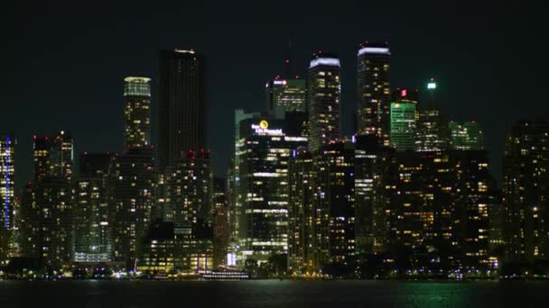 Night View Downtown Toronto — 图库视频影像