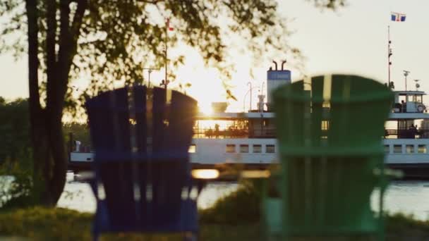 Crucero Barco Por Lago Ontario Toronto — Vídeo de stock