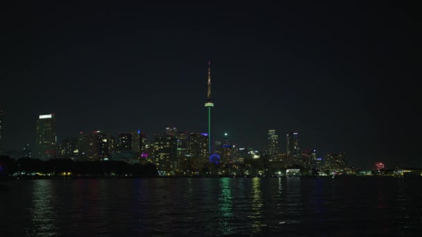 Toronto Panorama Noci — Stock video