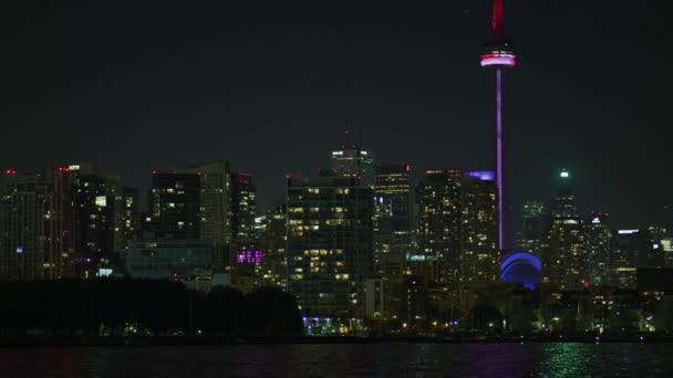 Vue Panoramique Toronto Nuit — Video