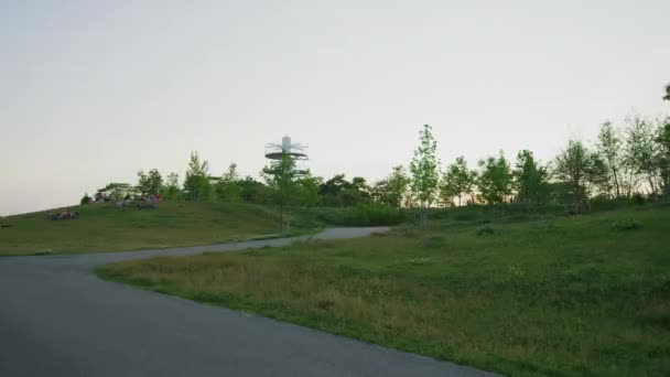 Park Und Gasse Entlang Des Ontariosees — Stockvideo