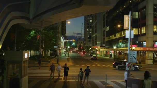 多伦多的现代建筑在黄昏时分 — 图库视频影像