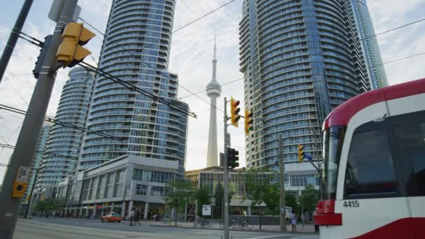 Turnul Văzut Stradă Din Toronto — Videoclip de stoc