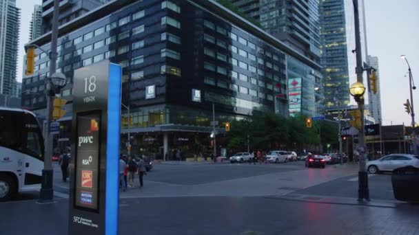 Intersezione Tra York Street Raptors Way Toronto — Video Stock