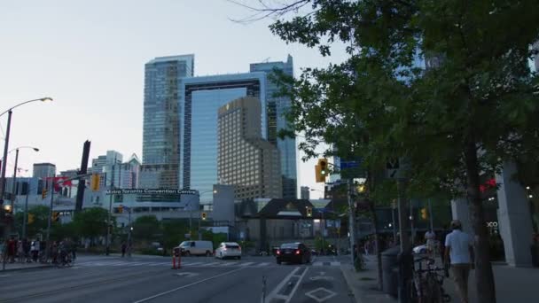 Pemandangan Dari Lower Simcoe Street Toronto — Stok Video