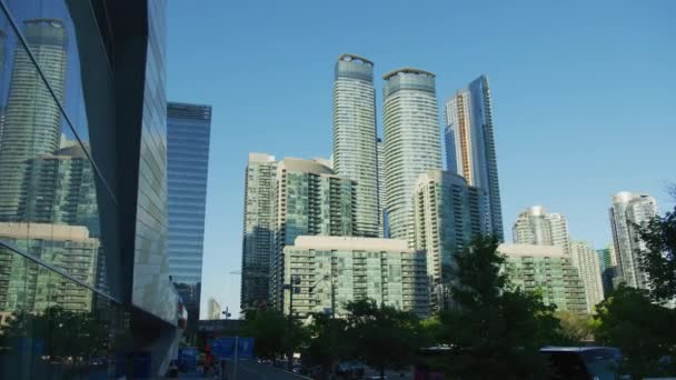 Widok Drapaczy Chmur Toronto — Wideo stockowe