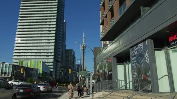 Tower Конце Fort York Blvd Торонто — стоковое видео