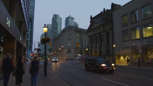 Marcher Conduire Sur Rue Yonge Toronto — Video