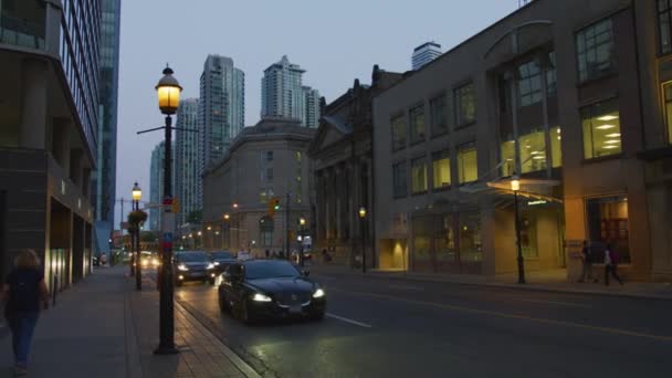 Vue Soir Rue Yonge Toronto — Video