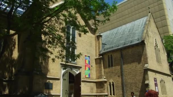 Kirche Der Heiligen Dreifaltigkeit Toronto — Stockvideo