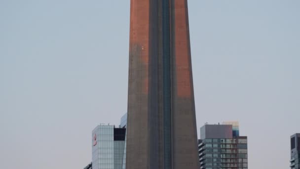 Vista Inclinada Torre Toronto — Vídeos de Stock