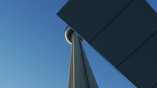 Vue Angle Bas Tour Toronto — Video