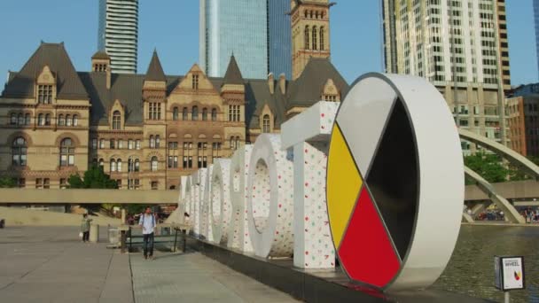 Toronto Sign Canada Travel Concept — Stock Video