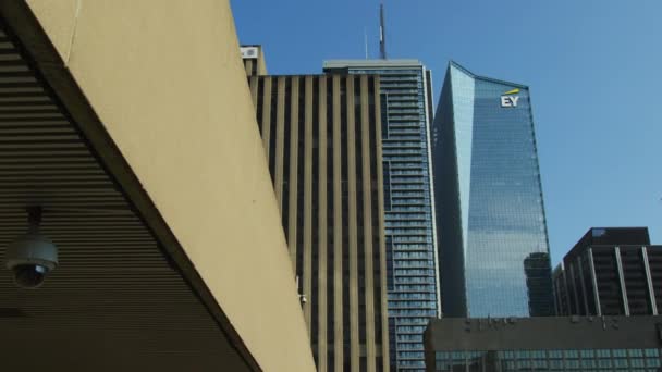 Moderne Wolkenkrabbers Het Centrum Van Toronto — Stockvideo