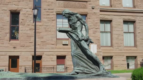 Part William Lyon Mackenzie Monument Toronto — Stock Video