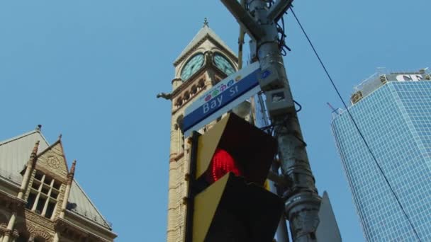 Часовая Башня Старой Ратуши Торонто — стоковое видео