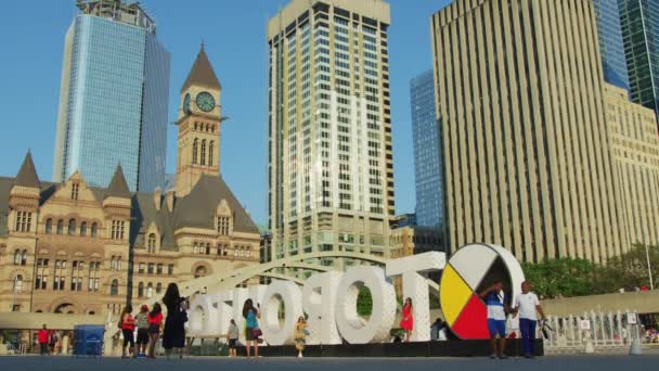 Assinatura Toronto Câmara Municipal Velha — Vídeo de Stock