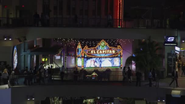 Capitan Theatre Och Hollywood Highland Center — Stockvideo