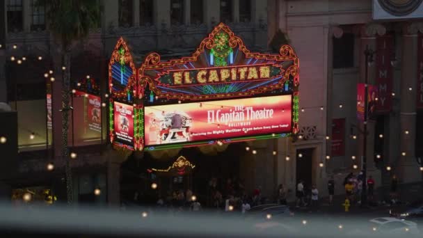 Capitan Theatre Hollywood — Stock Video