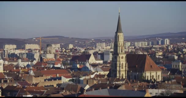 Igreja São Miguel Cluj Napoca — Vídeo de Stock