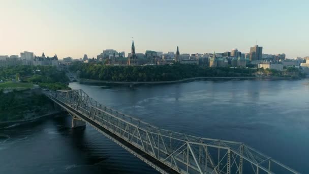 Aerial Ottawa River Ottawa City — Vídeo de stock