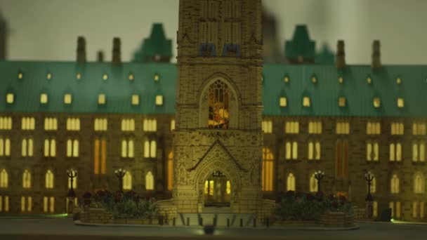 渥太华议会大楼的缩影 — 图库视频影像