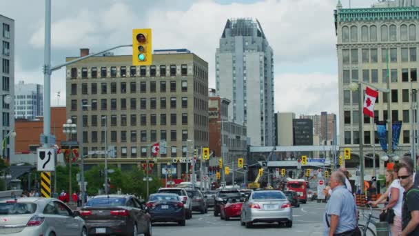 渥太华街道上的交通 — 图库视频影像