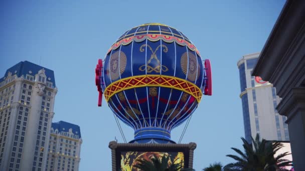 Paris Hotel Ballon Las Vegas Verenigde Staten Van Amerika — Stockvideo