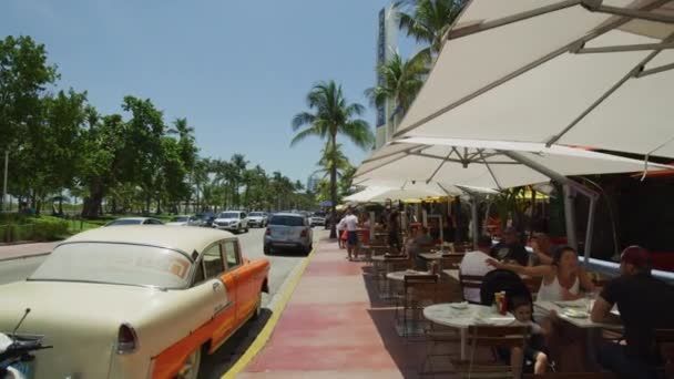 Restaurantes Miami Beach Estados Unidos América — Vídeo de Stock