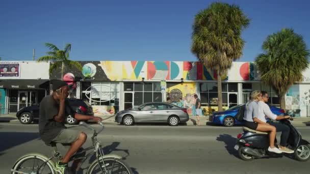 Edifícios 2Nd Avenue Miami — Vídeo de Stock