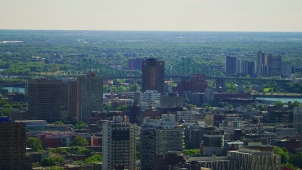 Pont Jacques Cartier Clădiri Din Montreal — Videoclip de stoc
