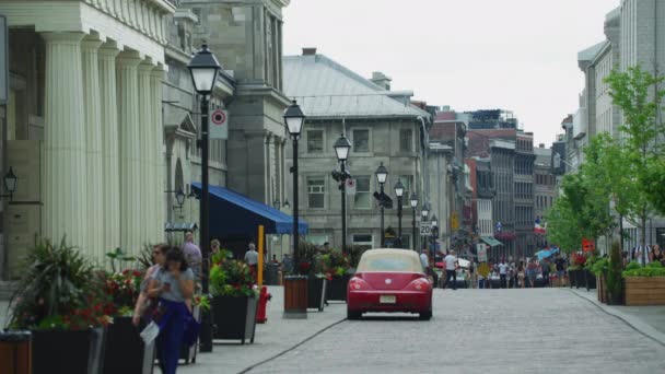 Guidare Camminare Rue Saint Paul Montreal — Video Stock