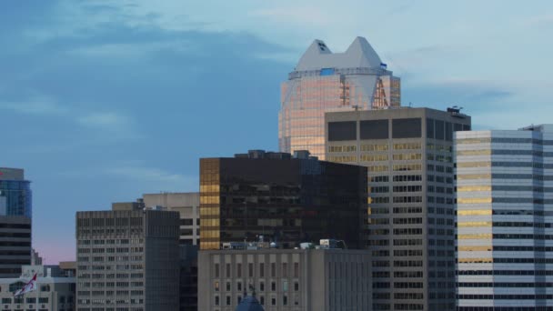 Modern Buildings Downtown Montreal — Vídeos de Stock