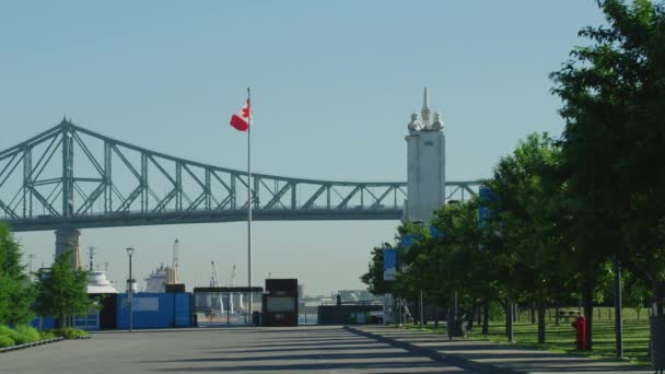 Γέφυρα Jacques Cartier Από Port Horloge — Αρχείο Βίντεο
