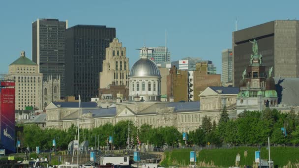 Byggnader Montreal Kanada — Stockvideo