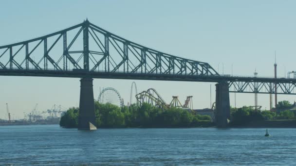 Parco Divertimenti Dietro Ponte Jacques Cartier — Video Stock