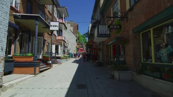 Rue Petit Champlain Caddesi — Stok video