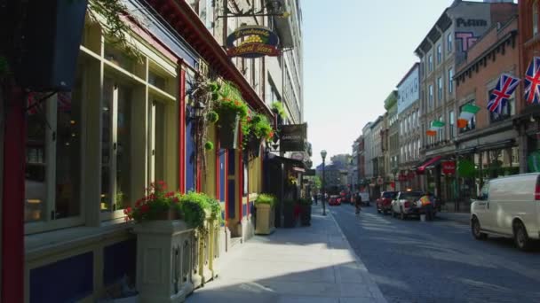 Rue Saint Jean Quebec City — Stockvideo