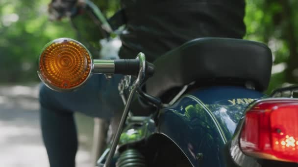 Motorfiets Remlicht Video — Stockvideo