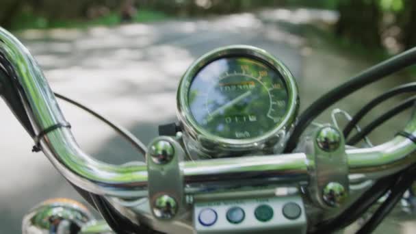 Motorfiets Snelheidsmeter Video — Stockvideo