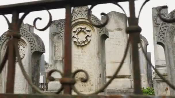 Vista Del Antiguo Cementerio Judío — Vídeo de stock