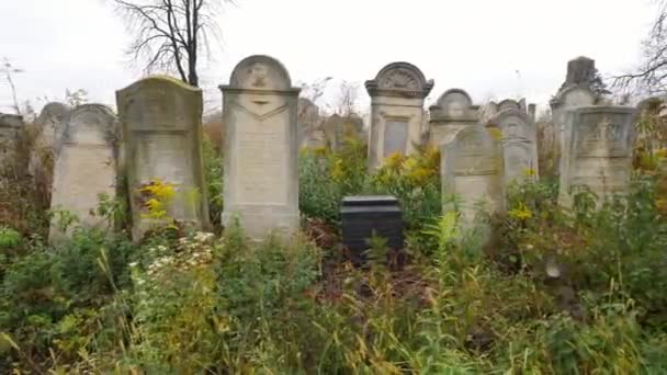 Vista Del Vecchio Cimitero Ebraico — Video Stock