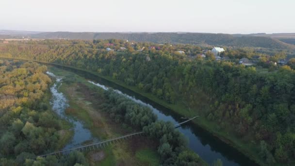 Aerial Shot Zbruch River — Vídeo de Stock