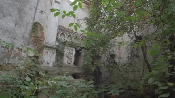 Edificio Abandonado Con Paredes Decoradas — Vídeo de stock